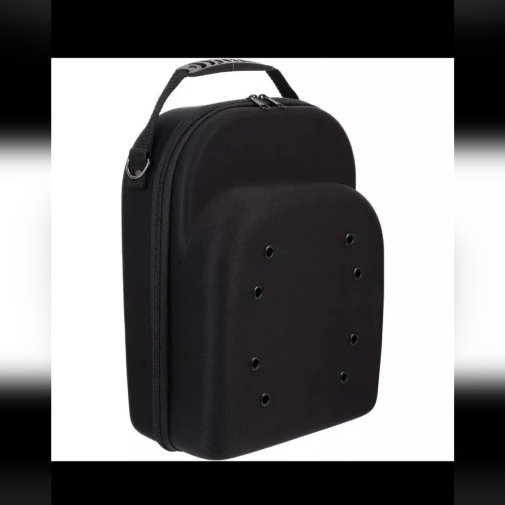 Baseball Cap Carrier Box Travel Case for Hats Caps Fits 6 Hats with Zipper Black
